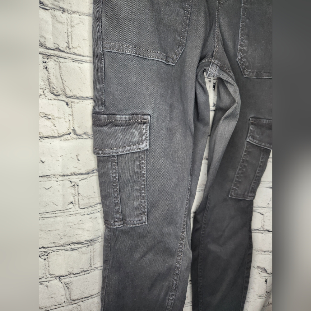Spanx Petite Pants Stretch Twill Ankle Cargo Dark Gray‎ - Picture 5 of 6